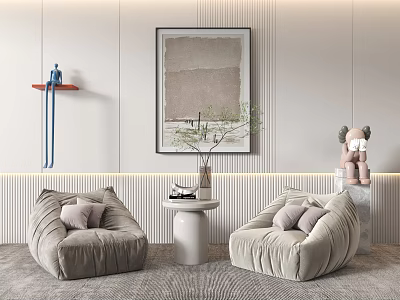 Modern Casual Sofa Combination Lazy Sofa 3d model