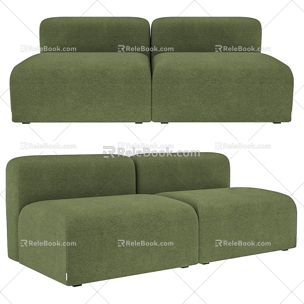 Delo sofa stool 3d model