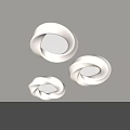 Modern White Curved Ceiling Light With Soft Illumination And Elegant Design