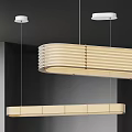 Modern Hanging Pendant Light With Striped Design For Contemporary Interior Space