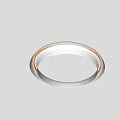 Modern Round Double Ring Ceiling Light With Warm LED Illumination 3d model