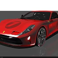 Red Ferrari Sports Car With Sleek Body Design And Stylish Alloy Wheels