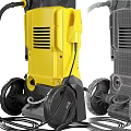 Industrial High Pressure Washer Equipment With Yellow Gray Dual Units Design