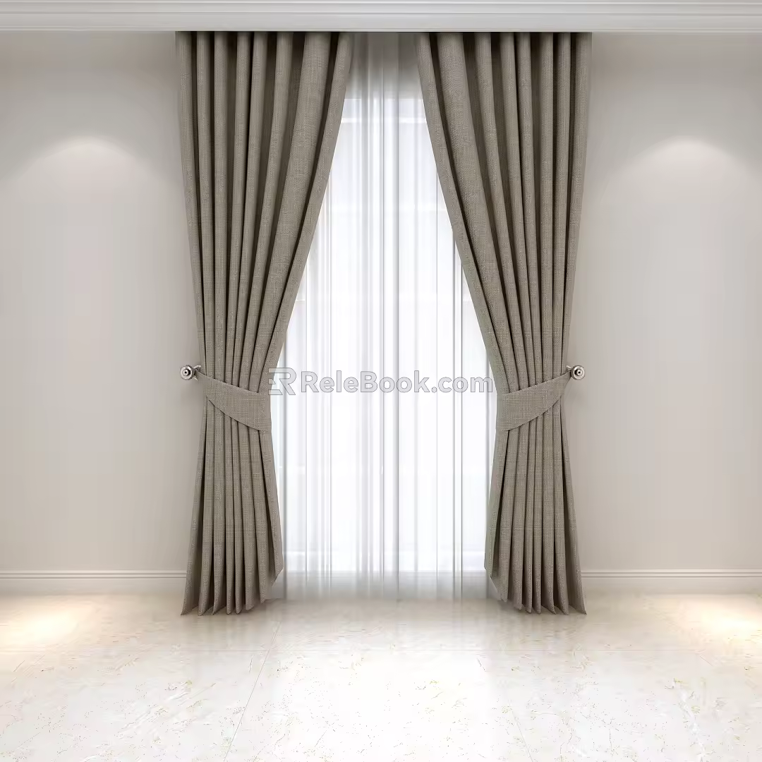 Modern Curtains 3d model