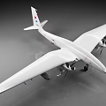 White TITAN Military Drone With Four Propellers Red Cross Marking And Landing Gear