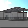 Outdoor Metal Frame Terrace Canopy with Transparent Roof and Railing for Sunshade Use