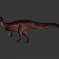 Realistic Red Dinosaur In Standing Pose With Open Mouth On Dark Background 3d model