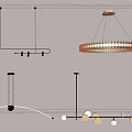 Modern chandelier combination 3d model