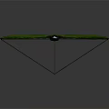 Green And Blue Paraglider Wing Structure With Support Frame And Decorative Design