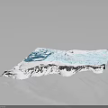 Alpine Glacier Terrain With Snowy Peaks Blue Ice And Rocky Ridges