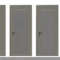 Modern Casement Doors Featuring Various Glass And Solid Panel Designs 3d model