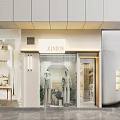 Xinyun Modern Milk Tea Shop Exterior With Glass Door Green Plants And Window