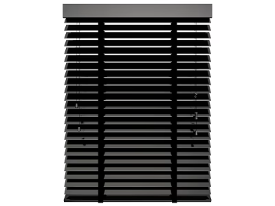 black cloth with drawstring venetian blinds solid wood venetian blinds 3d model