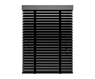 black cloth with drawstring venetian blinds solid wood venetian blinds 3d model