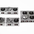 Kitchen Appliances Electric Hot Plates Various Models with Silver Black Heating Plates and Knob Controls