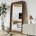 medieval full-length mirror modern full-length mirror floor mirror cream mirror fitting mirror 3d model