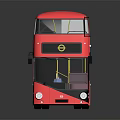 Red Double Decker Bus With Upper And Lower Decks And Modern Exterior Design