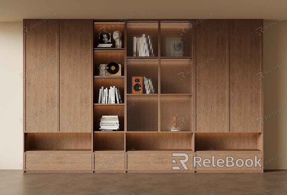 Middle Style Bookcase model