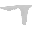 Modern White Console Table with Sculptural Irregular Leg Design and Smooth Surface 3d model