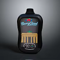 BerryCloud Black Electronic Device With Landmark Pattern 98% Humidity And Water Drop Icon