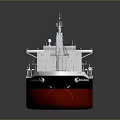 Large Cargo Ship As Water Transport With Red Black Hull And Deck Cranes