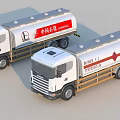 Sinopec White Oil Tank Trucks With Large Cylindrical Tank Bodies And Wheels