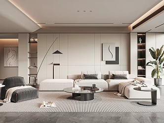 modern living room 3d model