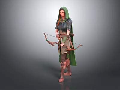 Modern Game Character Elf Shooter Elf Shooter Female Shooter Female Shooter 3d model