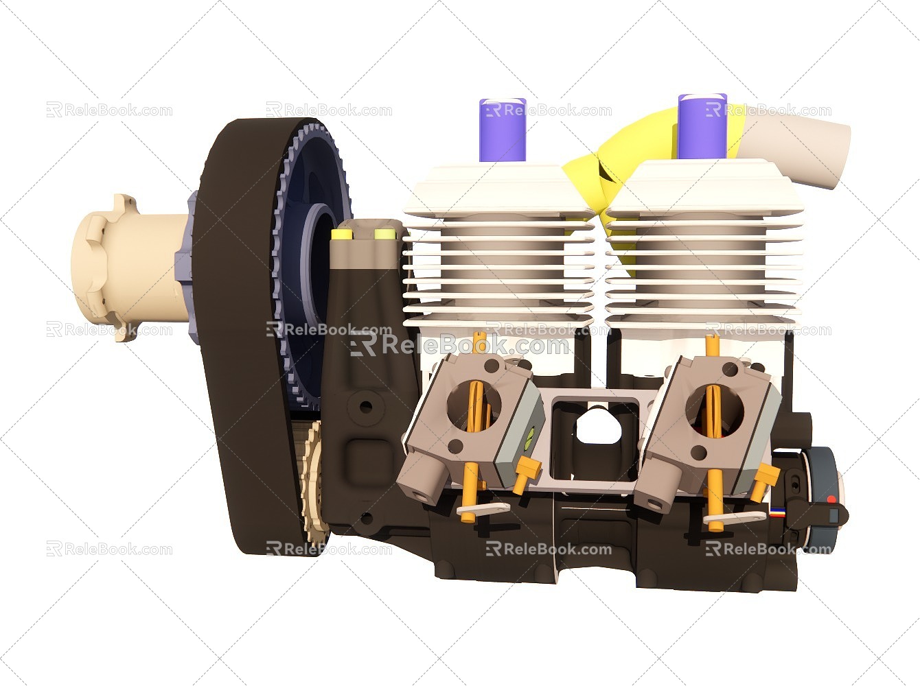 RR258RG aircraft engine 3d model