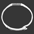 Fashionable Silver Bracelet With Twisted Wire Clasp And Unique Shape Design