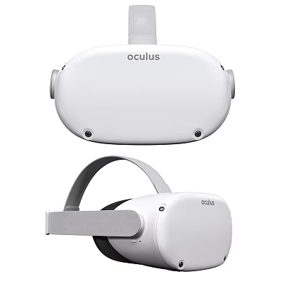 Oculus VR Headset White Design With Comfortable Headband And Modern Look 3d model
