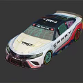 Toyota TRD Race Car With Sahara Logo White Red Black Design