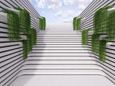Modern Steps Characteristic Art Steps 3d model