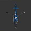 Blue Mars Helicopter With Rotors Fuselage And Landing Gear In Space Exploration