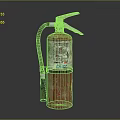 Red Fire Extinguisher with Pressure Gauge Hose and Instruction Label Essential Fire Safety Equipment