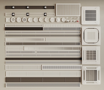 Central air conditioning Air conditioning air outlet Ceiling type central air conditioning 3d model