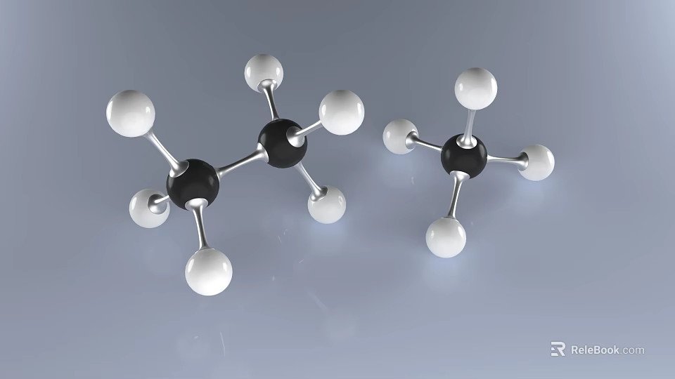 Scientific Molecular Model With Black And White Spheres And Atomic Connections 3d model 