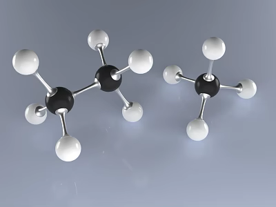 Scientific Molecular Model With Black And White Spheres And Atomic Connections 3d model
