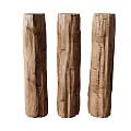 Natural Stone Wood Decorative Pillars With Rustic Texture For Home Interior Design