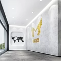 Reception Front Office Modern Reception Area 3d model