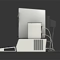 Vintage CRTC Systems Computer With Monitor Keyboard Floppy Drive And Mouse