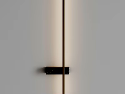 Modern Minimalist Wall Lamp With Sleek Black Frame And Soft Warm Glow 3d model