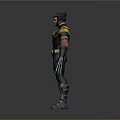 Detailed Wolverine 3D Character Model With Black Yellow Costume And Claws