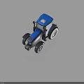 Blue Lovol Agricultural Tractor Featuring Large Tires And Black Blue Accents