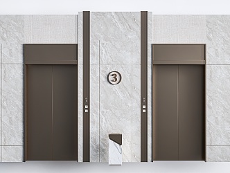 Elevator Door Elevator Hall Elevator Room 3d model