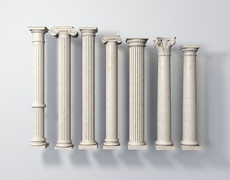 European Roman Column 3d model