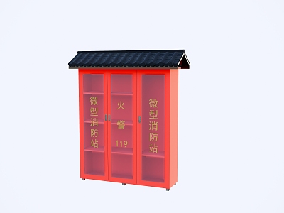 Modern fire cabinet miniature fire station 3d model