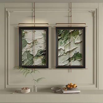 abstract decorative painting 3d model