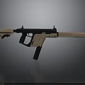 Tactical Rifle Beige And Black With Rail System Grip And Barrel Modern Design