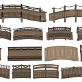 Various Wooden Landscape Bridge Designs With Different Shapes And Railings